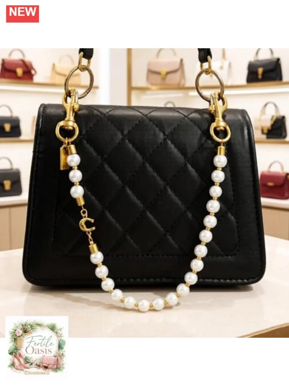 Metal Bag Charm Keychain for Women Handbags Purse Accessory Strawberry